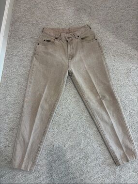 Vintage Lee Riveted Straight-Leg Women's Jeans - Taupe